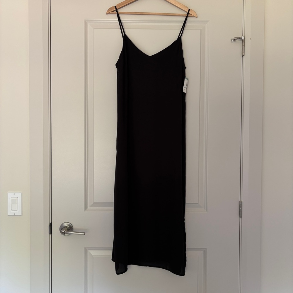 NWT Elegant Black Slip Dress